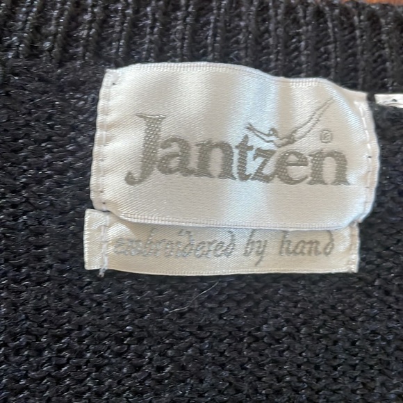 VINTAGE Jantzen woman’s embroidered knit sweater cardigan popcorn accent XL - Picture 11 of 12